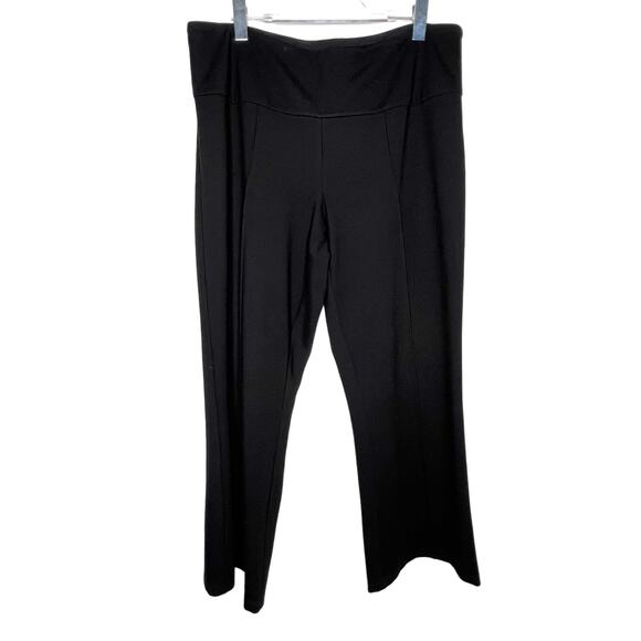 SOFT SURROUNDINGS Women's Stretchy Wide Leg Leggings High Waisted Black Size XLP - Picture 2 of 6